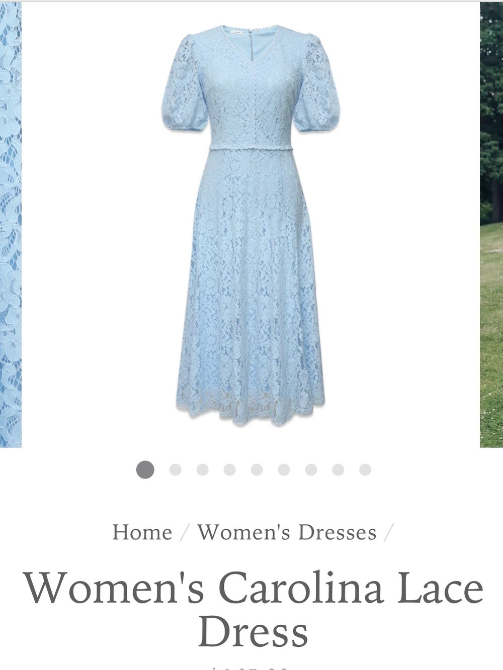 Carolina Lace Midi Dress in Light Blue